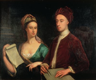 Portret van Richard Boyle, 3e Graaf van Burlington en zijn vrouw Lady Dorothy Savile door William Aikman